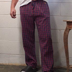 Polo By Ralph Lauren ~ Men’s Pajama Sleepwear Bottoms ~ 32” - 34” ~ Red and Blue